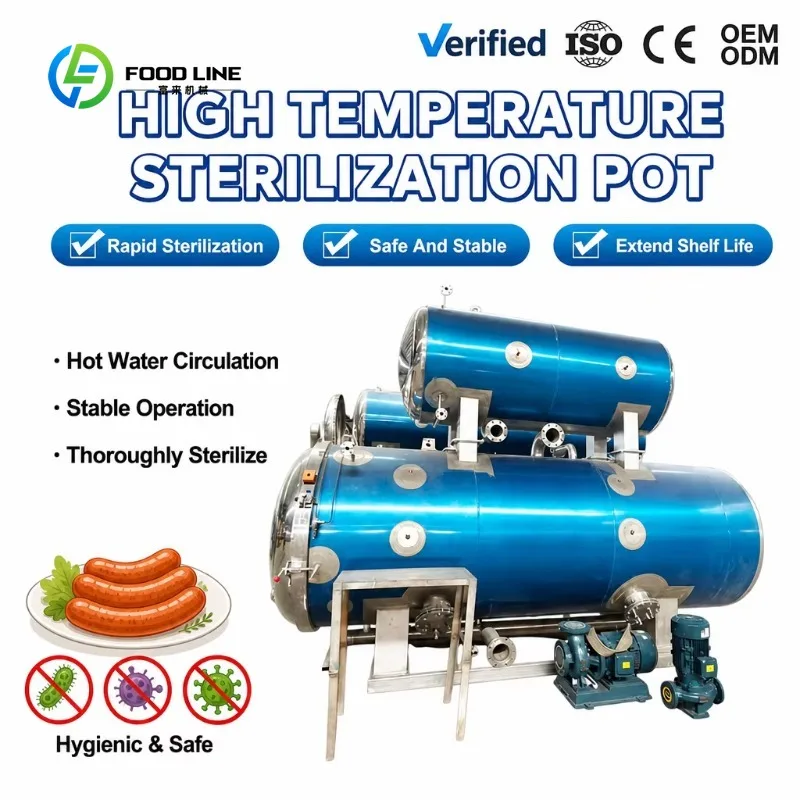 Customized Autoclave Retort Auto High-Temperature High-Pressure Sterilizer for Canned Drinks Food Sausage Steam Sterilization