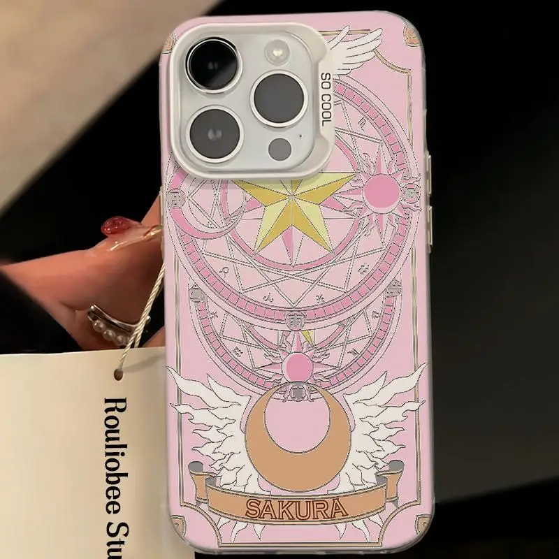 Girl Card Captor Sakura CERBERUS Phone Case For iPhone 15 14 13 12 11 16 17 Pro Max Plus Cover