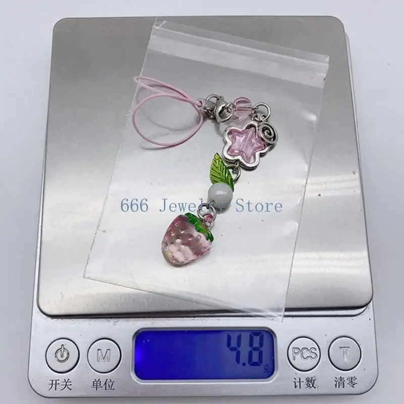 F2TD Stylish Keyring Pendant Sweet Phone Charm Perfect for Shopping and Dating