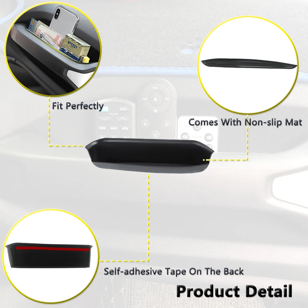 Car Copilot Grab Handle Storage Box Tray Organizer for Jeep Renegade 2015-2023 ABS Armrest Stowing Tidying Interior Accessories view 3