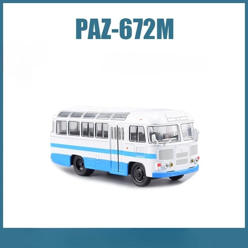 

1/43 Toy Car Russian Suburban Service Bus PAZ-672M1 Alloy Small Bus Model Car MDSB007 Static Model Boy Toy Gift