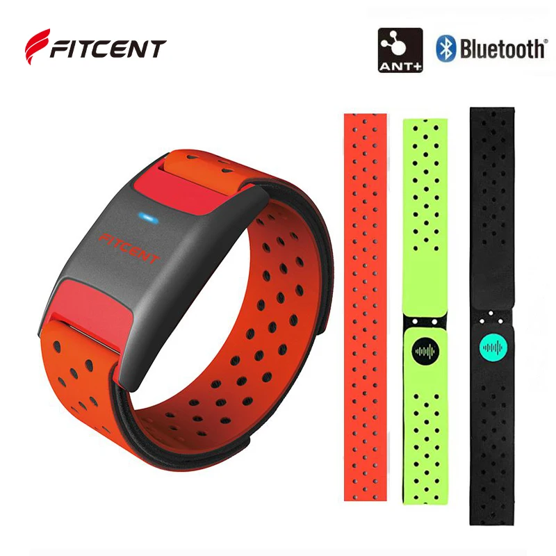 FITCENT Heart Rate Monitor Armband Optical Fitness Outdoor Blutooth ANT+ Sensor For Peloton Strava GARMIN Bryton Bike Computer