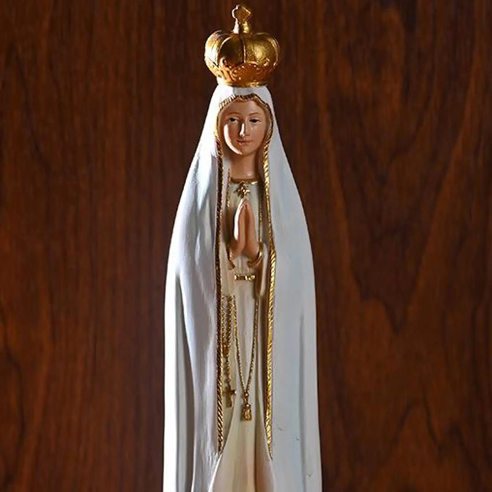 Resin Virgin Mary Figurine Multicolor Saint Statue Renaissance Collection Desktop Decoration for Religious Home Garden