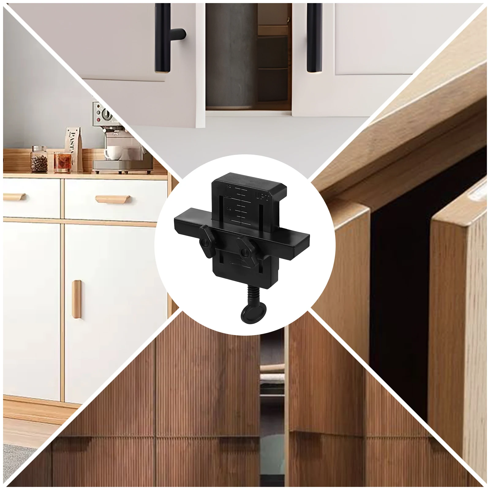 2 SZTUK/1 SZTUK Przyrząd do montażu drzwi szafy z narzędziem do mocowania ramienia nośnego do montażu szafek z ramą czołową lub narzędziem do zaciskania bezramowego