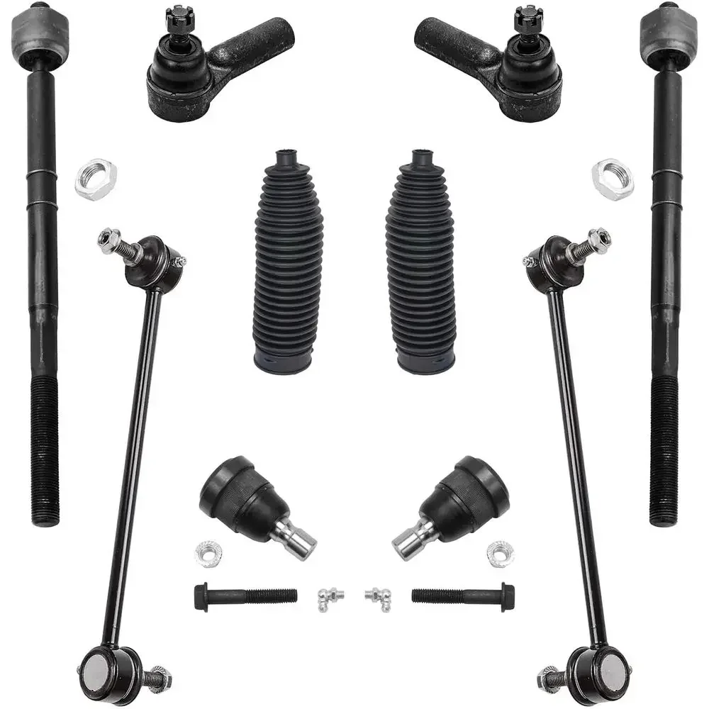 

10pc Suspension Kit for 05-09 Mazda Tribute and Mercury Mariner, 2 Lower Ball Joints, 4 Tie Rods, 2 Sway Bars, 2 Boots, 2005-200