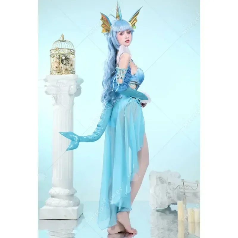 EE01 HAIKYUU Accessori cosplay PM da donna Fascia per capelli e coda con catena in vita di perle Taglia unica e 0Ww