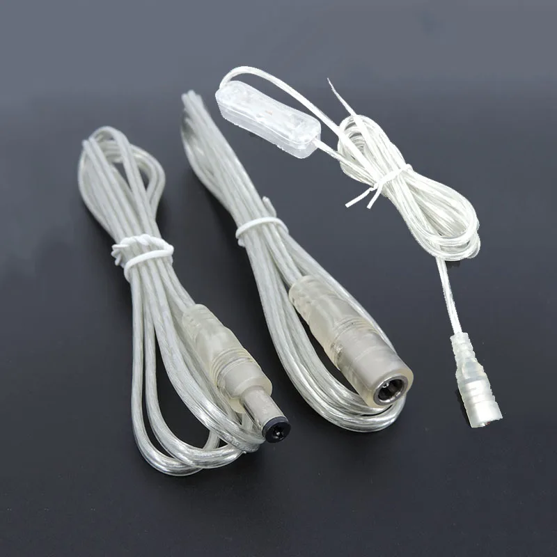 12V DC Power Adapter Pigtail Cable Female Male 5.5mmx2.1mm Jack Connector Extension Cord For LED Strip Lights CCTV Camera