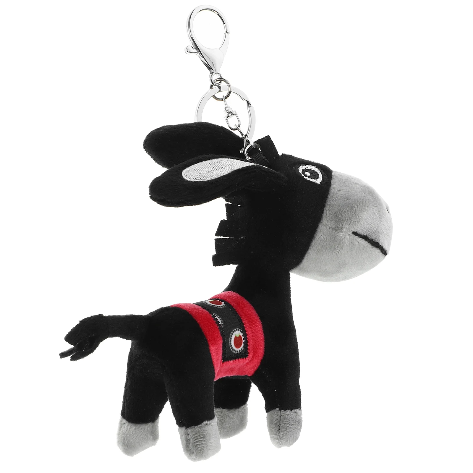 Brinquedo de pelúcia burro chaveiro bebê crianças brinquedos selva animal pingente personalizado animal de estimação fantoche jogar bonecas de pelúcia