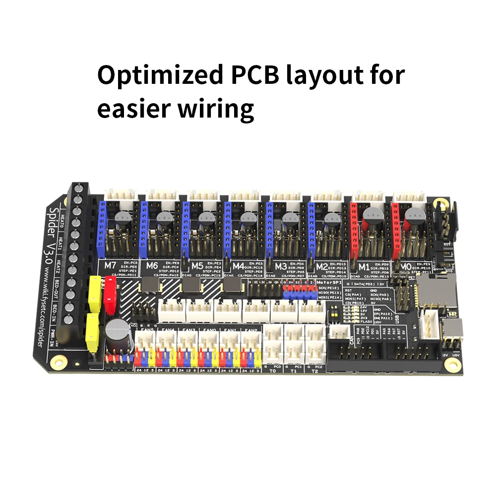 Imagem -05 - Fysetc-placa-mãe Spider V3.0 32bit Placa de Controle Stm32f446 com Interface Can para Tmc2209 Voron 2.4 r2 Impressora 3d Trident