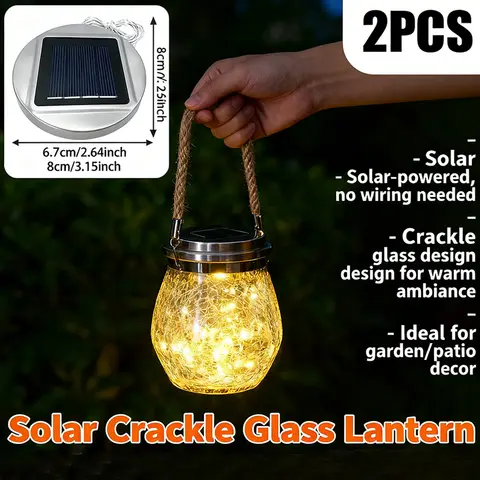 LED Solar Lights Replacement Top Solar Lantern  Fairy Light Solar Panel Powered Lantern Lid Lights For Outdoor Pathway Yard