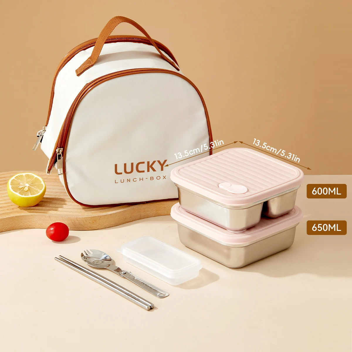 304 roestvrijstalen Bento-box met deksel Draagbare verzegelde verdeelde lunchbox voor kinderen Student School Fruitsalade Lunchcontainer