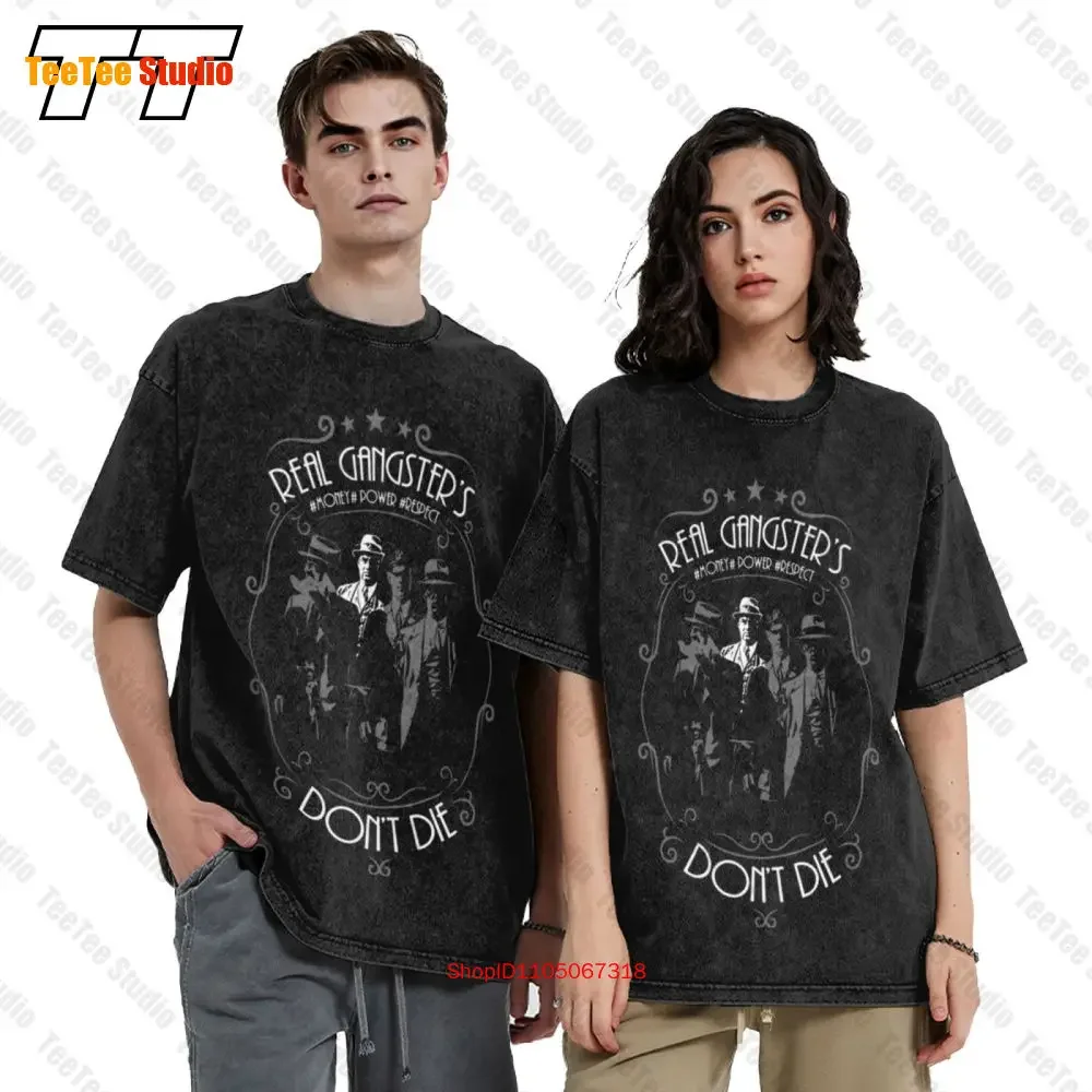 Al Capone Gangster Money Power Usa Chicago Scarface Mafia Vintage Oversized T-Shirt HVDS