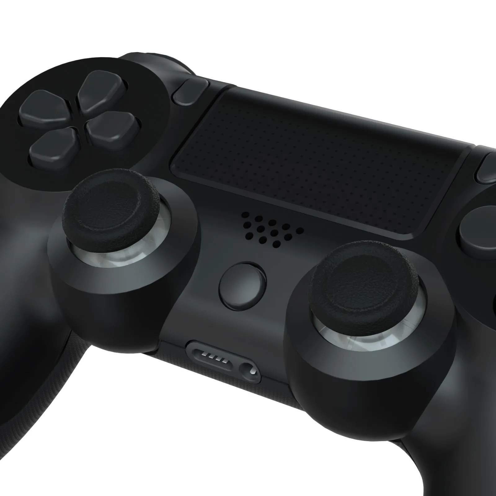 إكستريميريت 1 زوج شفاف أسود استبدال عصا التحكم التناظرية Thumbsticks أزرار ل PS5 ، ل PS4 كل نموذج تحكم