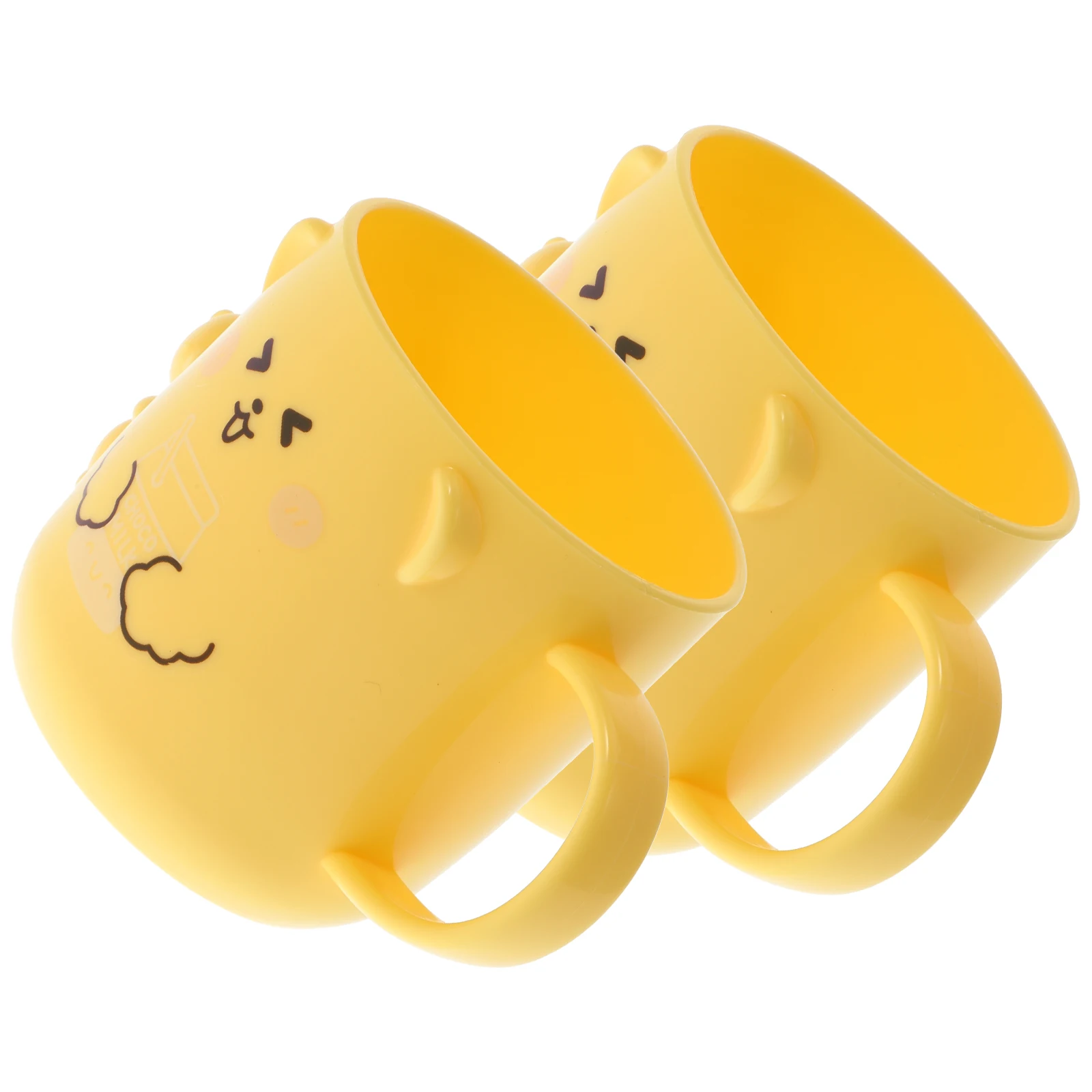 

2 pcs Cartoon Mouthwash Cup for Kids Cute Plastic Bear Shape Bathroom Mug Toothbrush Storage Easy to Carry