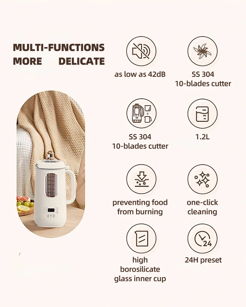 OEM ODM ポータブルキッチン家電小型ジューサーブレンダー & 豆乳メーカー
