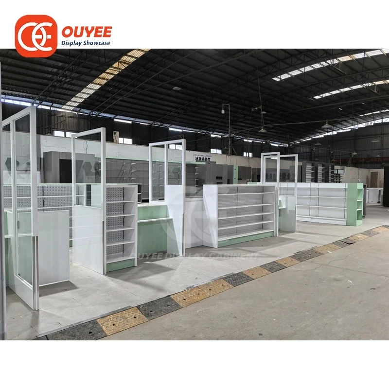 custom.Custom Franchise Pharmacy Design Service Pharmacy Layout Design Heavy Duty Glass Display