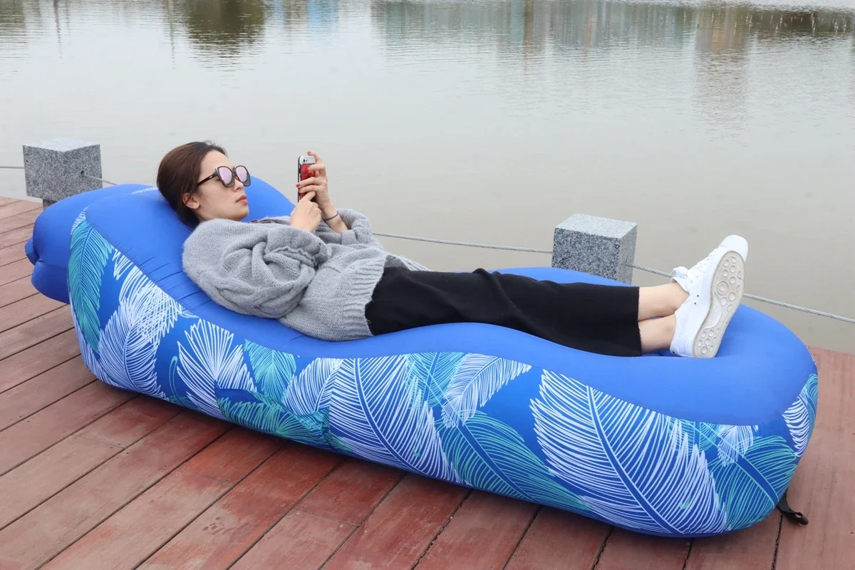 Sleeping Bag Lazy Air Couch Sofa Chair Outdoor Fast Inflatable Bed Air Sleep Sofa Lounge