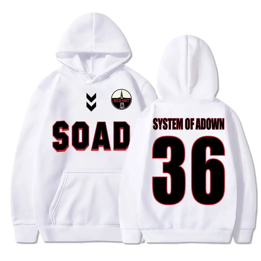 System of A Down EU and UK 2026 Tour Hoodies Trend Football Punk Rock Tracksuit Fleece Loose Casual Hoody Sweatshirt Streetwear