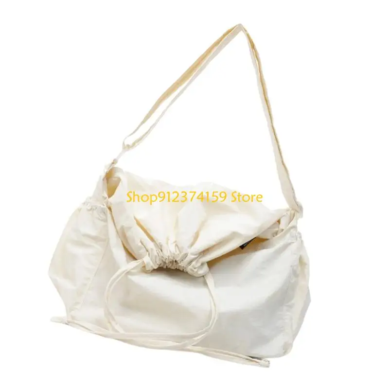 

G5AE Solid Color Handbag for Women Casual Crossbody Bag Drawstring Shoulder Bag