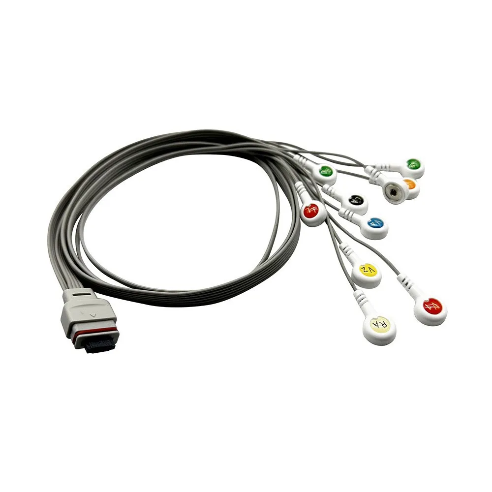 For Nihons Kohdens JapansOptoelectronics to Dynamic Line Telemetry Line Recorder ECG Cable 10 Guide