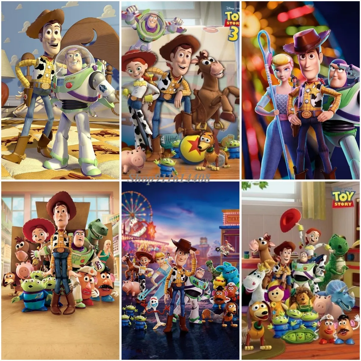 Disney Canvas Painting Cartoon Toy Story Poster Hu Di and His Friends Anime Poster Print Wall Art Picture Kids Living Room Decor