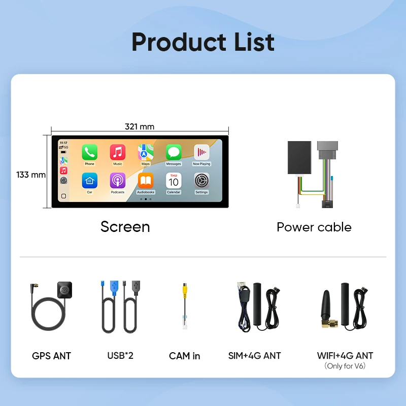 Ainavi 12.3 Inch For Jeep Wrangler 3 JK 2010 2012 2014 2016 2018 2K Wireless Carplay Android Auto Radio Car Multimedia Player