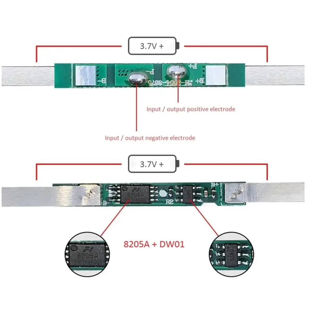 10Pcs 18650 Battery Cell Module Li-ion Battery PCB Board 18650 Board BMS Protection Voltage Detection Circuit Protection Board