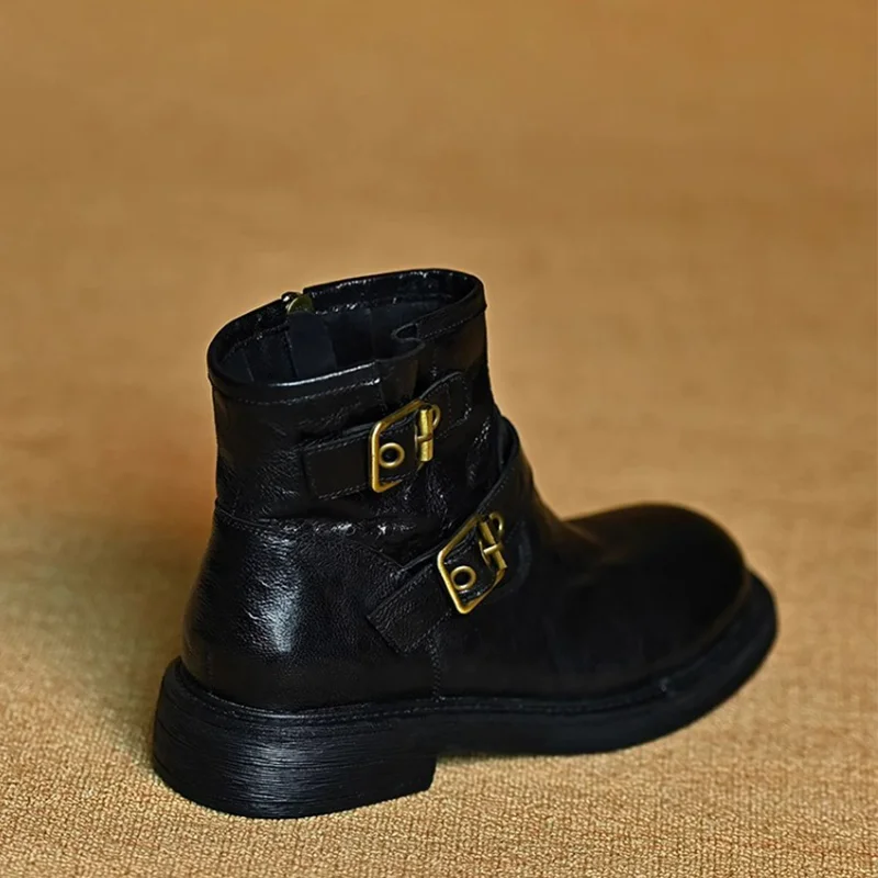 レディースアンクルブーツ フラット デザイナーバックルシュー - Women'S Shoes Trending 2025 のレビューと価格