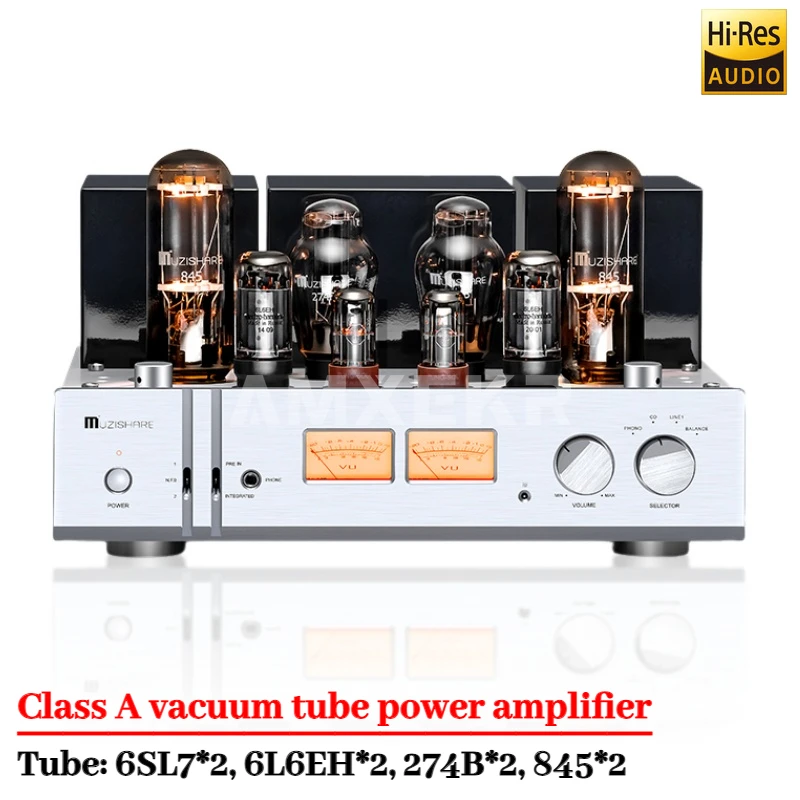 

MUZISHARE X11 6L6 Push 845 Class A Vacuum Tube Power Amplifier and HIFI Power Amplifier/Singer Amplifier/Balance Tube Amplifier