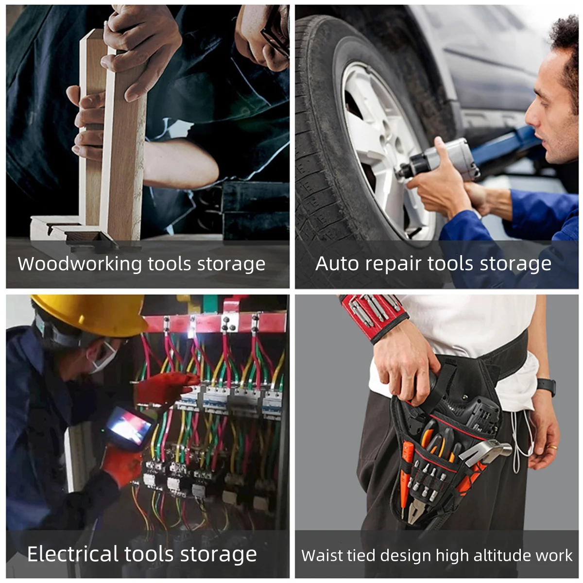 Tool Waist Bag Maintenance Tool Bag, Electrician Pocket Storage Electrician Bag Tool Bag Waist Bag for Daily Carrying   4.9