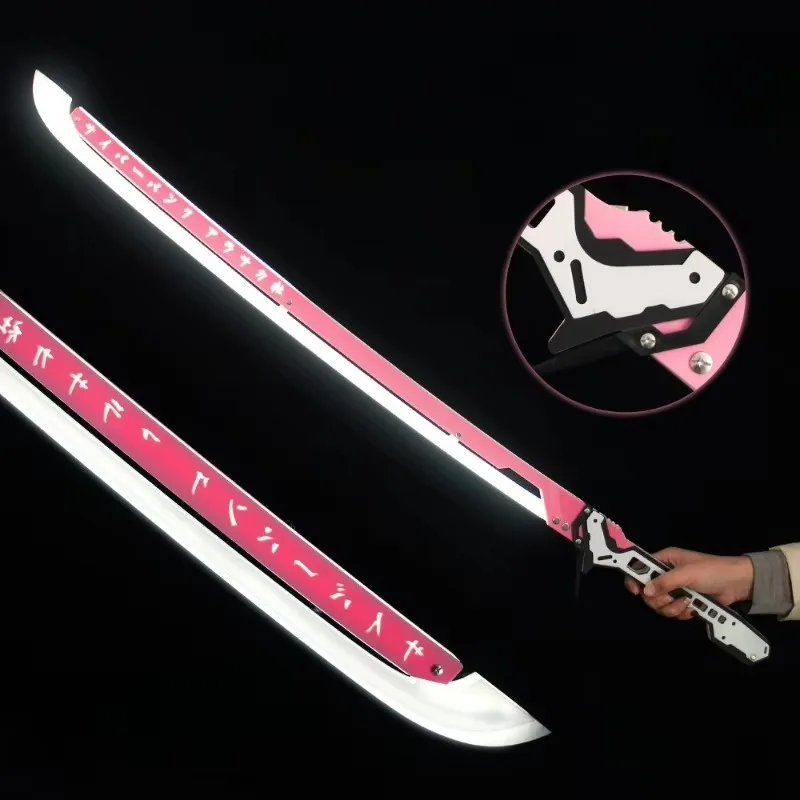 In Stock 102cm Cyberpunkes Katana Game Periphery Weapon Charging Luminous Acrylic Prop Ornments Model Collection for Gifts Toys