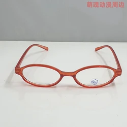 Uchiha Sarada Sarutobi Ayame Mari Makinami Cosplay red oval lens glasses cosplay accessories