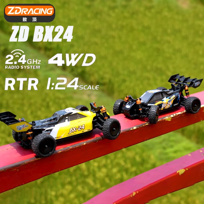 ZD Racing BX-24 RC Car 1:24 Brushless/Brush 4WD RC Buggy RTR ZDRacing BX24 with Aluminum Alloy Chassis High-Speed Off Road Truck