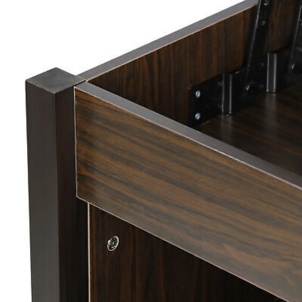 طاولة قهوة قابلة للرفع مع طاولة سطح الطاولة مع حجرة تخزين مخفية