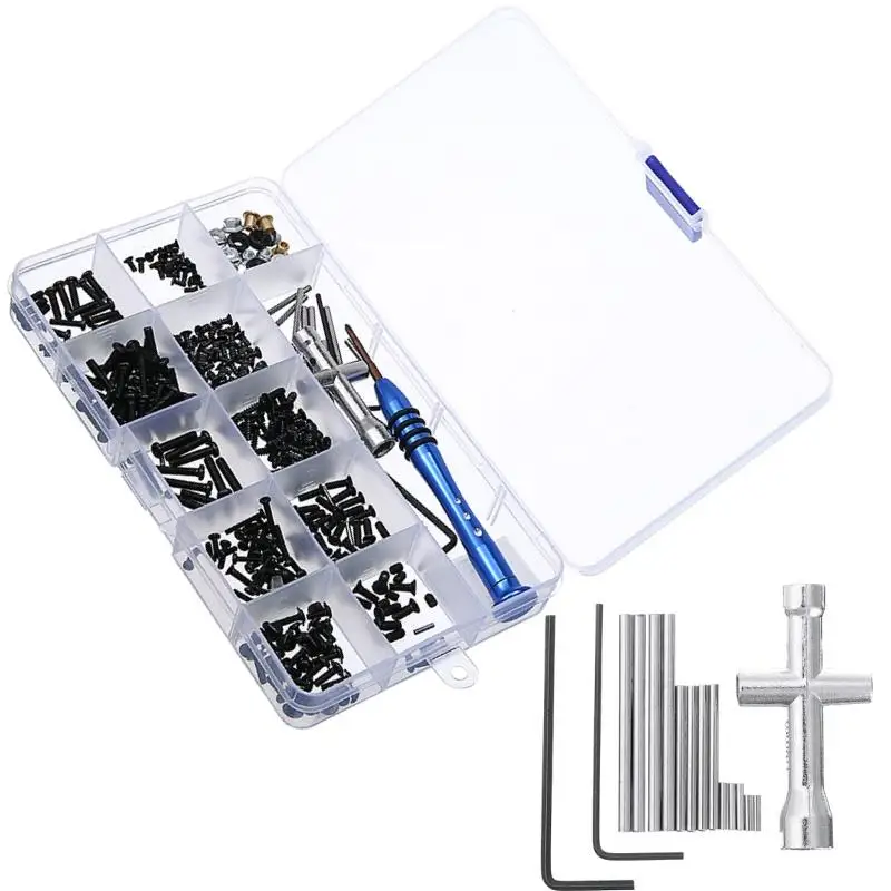 1 Set For WLtoys 144010 144001 144002 124016 124017 124018 124019 RC Car Parts Metal Upgrade Retrofit Screw Tool Box