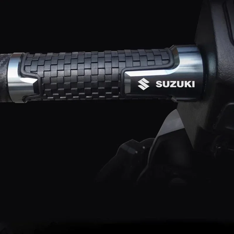 2 قطعة دراجة نارية المقود القبضات CNC PVC مقود المطاط هلام القبضات لسوزوكي فستروم DL250 DL650 فولت-ستروم DL1000 DL 650/ 1000/X