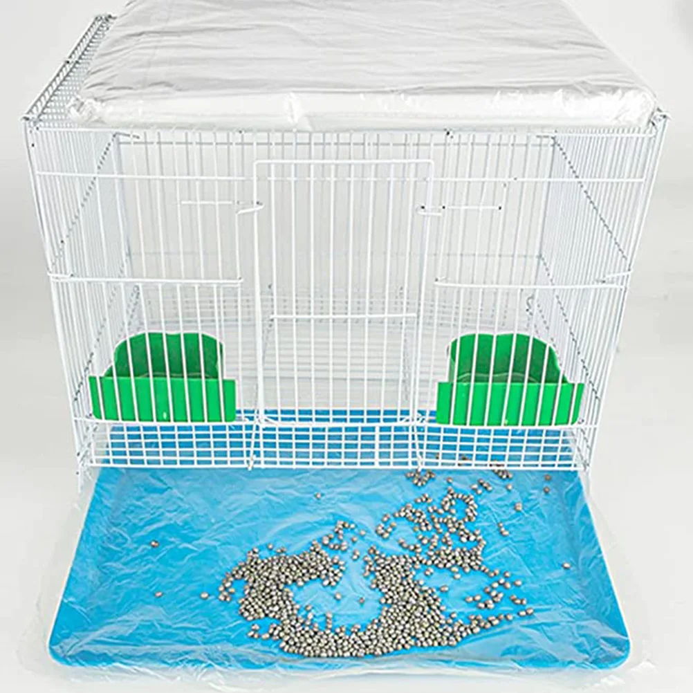 

100Pcs Disposable Cage Liner Premium Pe Film Safe for Pets Large Design Clear Cage Film Pad Small Pet Plastic Liner