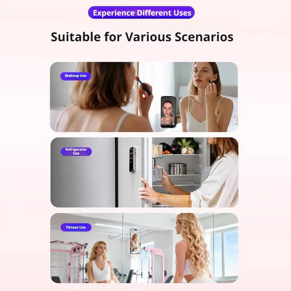 Silikon-Saugnapf-Handyhalterung, doppelseitig, mit starkem Halt, für iPhone und Android, ermöglicht freihändiges Filmen und Aufnehmen von Selfies. – Detail 18