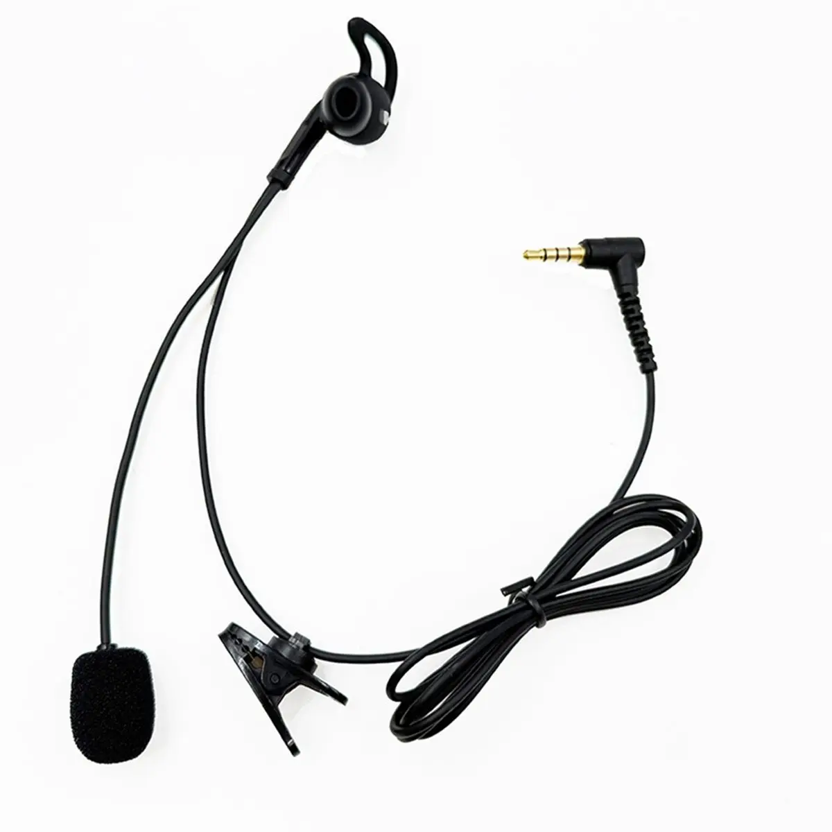 SCLS 3.5mm Plug Elbow Plug Earphone Headphones Motorcycle Helmets Intercom Mic Headset