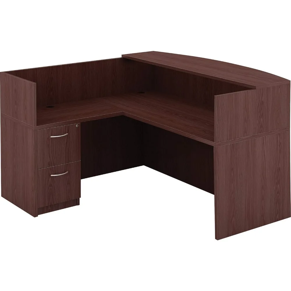 mahogany laminate essentials reception desk