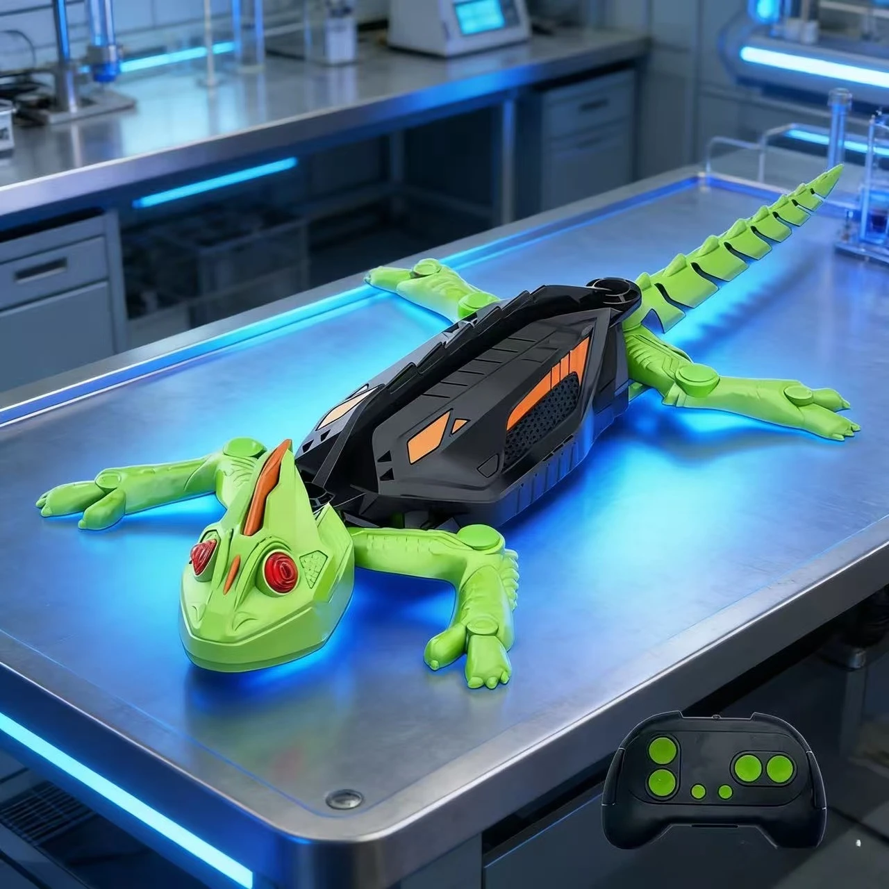 Robot biónico realista Gecko RC, juguete de lagarto con Control remoto, escalador de pared de vidrio y suave, producto de decoración navideña