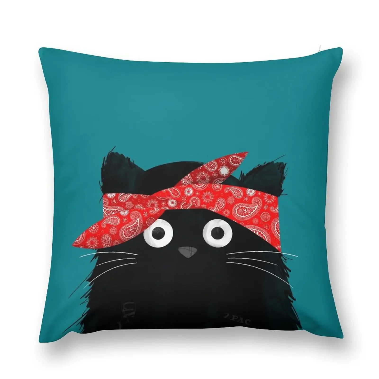 

Cat Tupac Throw Pillow Decorative Cover For Living Room christmas pillow case Sofa Cushions pillow