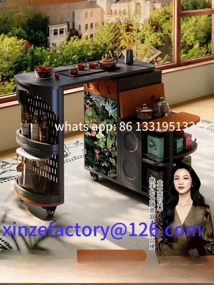 

Customizable tea table kettle integrated French medieval balcony household tea table