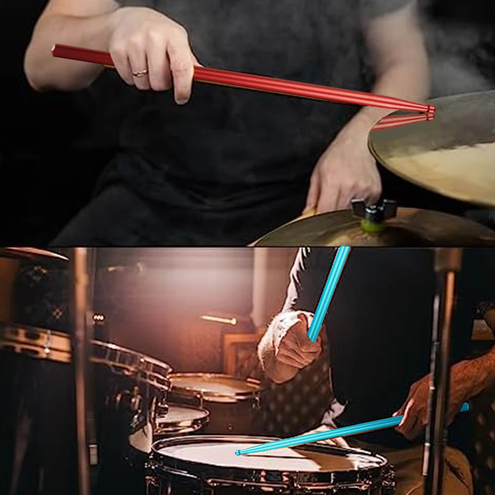 Aluminum Alloy Drumsticks 5A Drumsticks For Practicing Solid Aluminum Material Versatile Performance For Jazz Drum