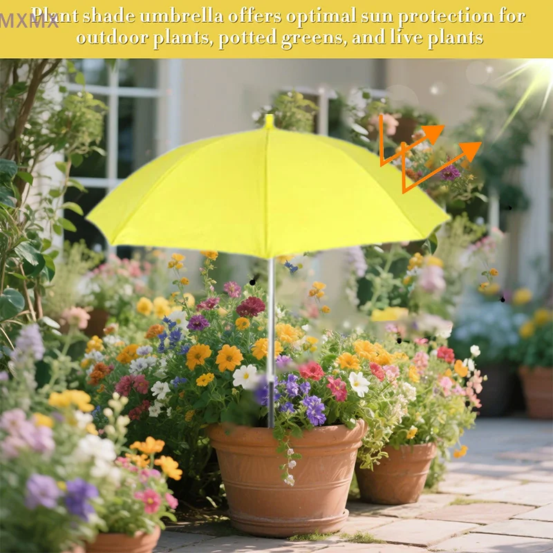 Color Upgraded Plant Umbrella For Outdoor Plants 26" Large Plants Flower Shade Cover Adjustable Garden Shade Umbrella