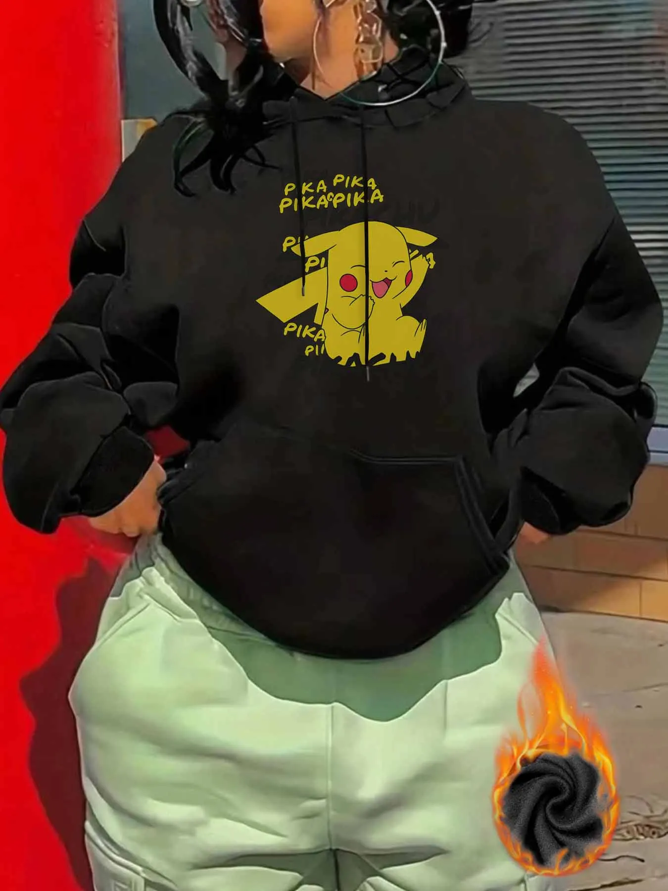 

【WY053224】Кукольный узор Модная женская толстовка с принтом Женская толстовка со свободными длинными рукавами