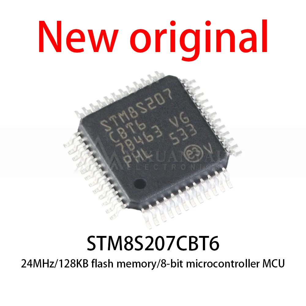 10-50Pcs/Lot New original STM8S207BBT6 LQFP-48 24MHz/128KB flash memory/8-bit microcontroller MCU 