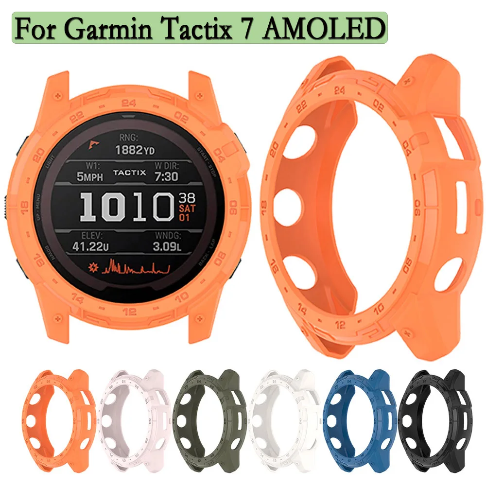 Soft TPU Case For Garmin Tactix 7 AMOLED Hollow Watch Shell Flexible and Durable Watch Protection Accessories