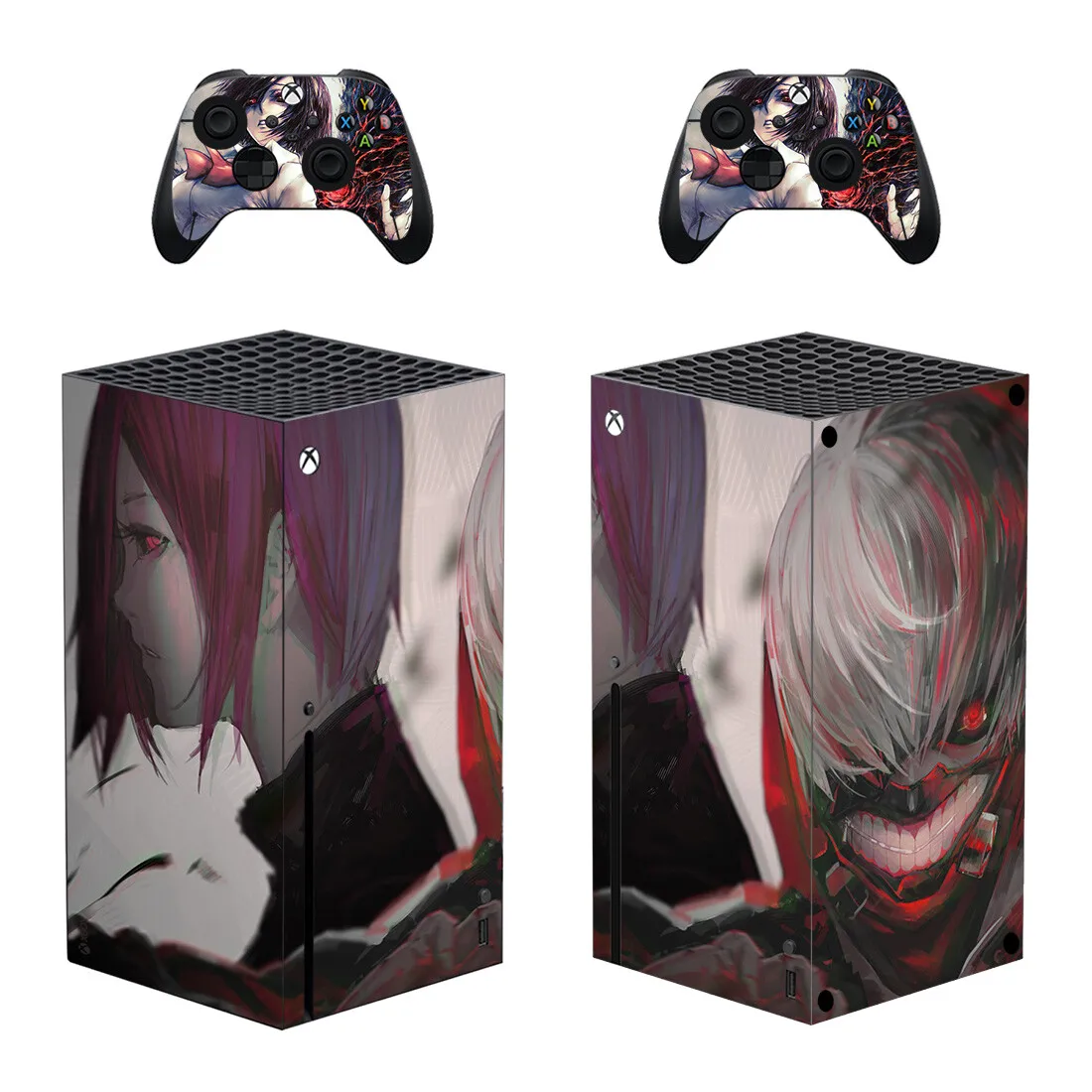 Tokyo Ghoul  Style Xbox Series X Skin Sticker for Console & 2 Controllers Decal Vinyl Protective Skins Style 1