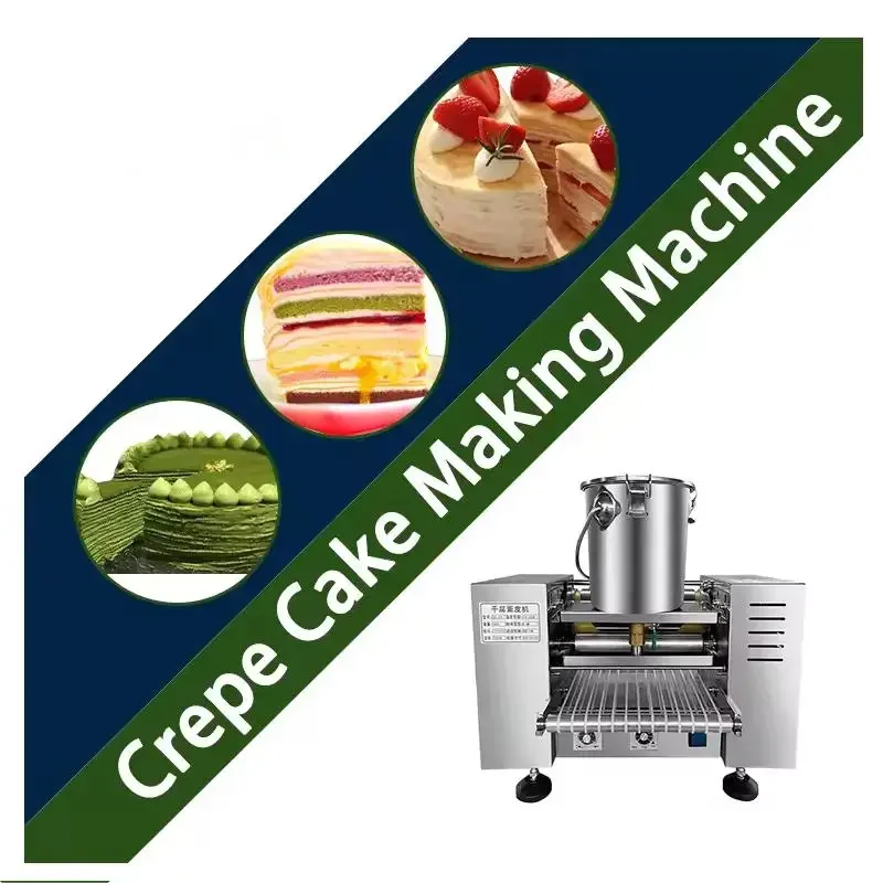 Automatic Mille Crepe Maker Machine - Egg Pancake Maker for Multi-Layer Dessert, Commercial/Home Use, Non-Stick, Easy clean